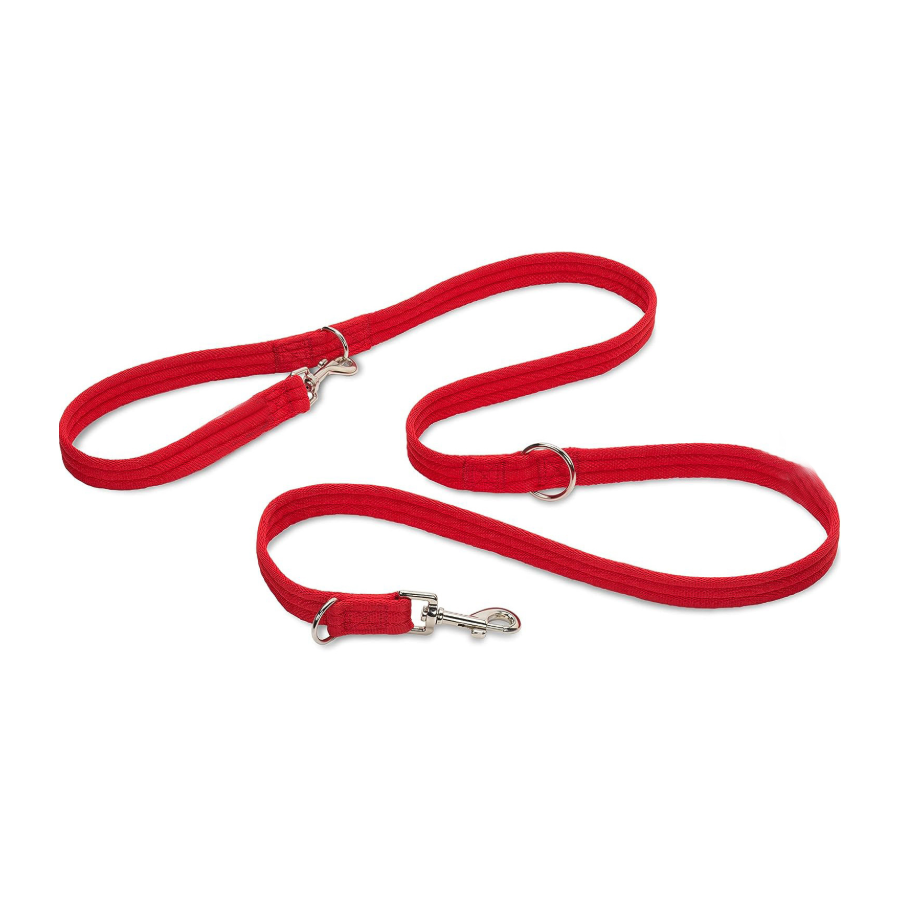 Laisse mains libres Active chic - rouge passion