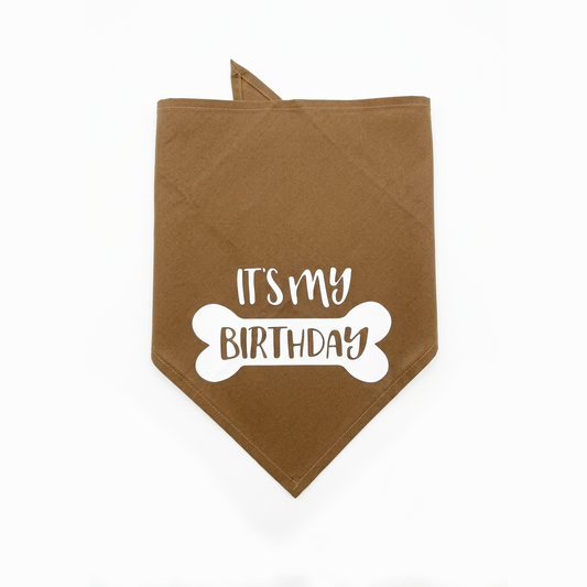 Bandana pour chien “C’est mon anniversaire” | Élégance Pattes & Velours
