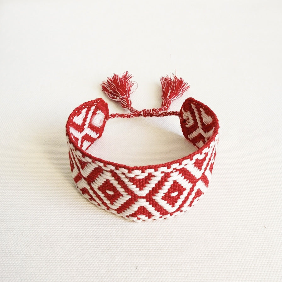Bracelet Coeur Nomade - terre rouge