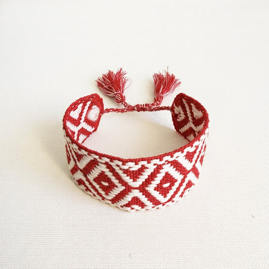 Bracelet Coeur Nomade - terre rouge
