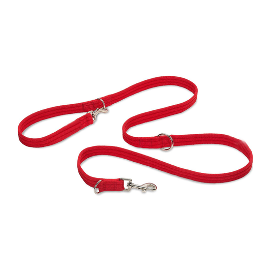 Laisse mains libres Active chic - rouge passion