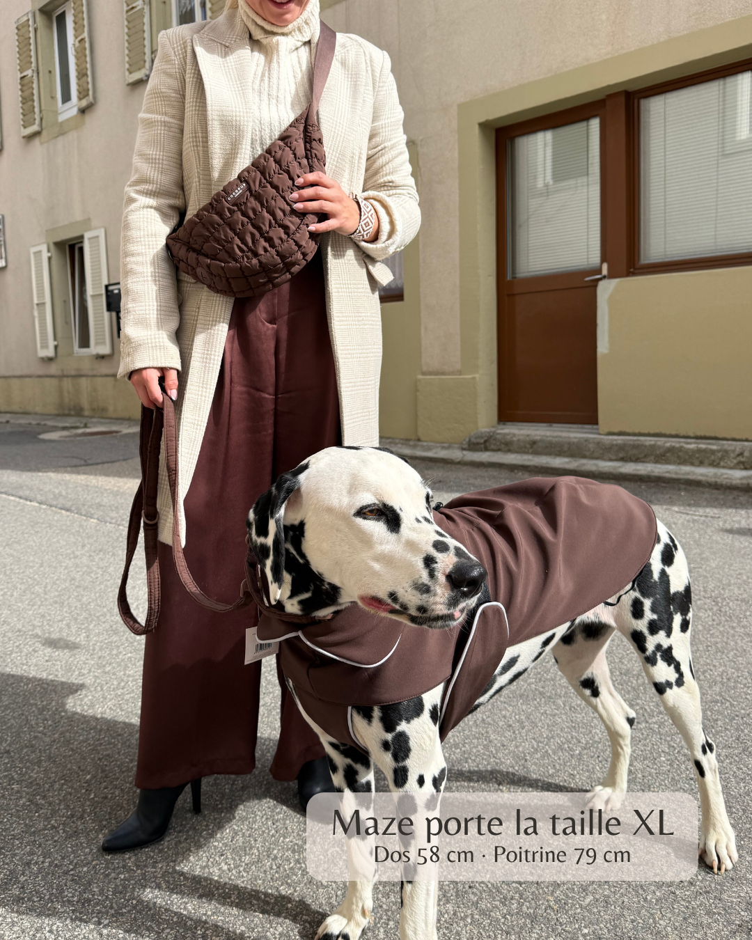 Manteau de pluie pour chien Signature Chocolat - en Softshell