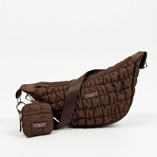 Duo Promenade Signature Espresso – Sac Dog Mum & pochette à friandises assortie